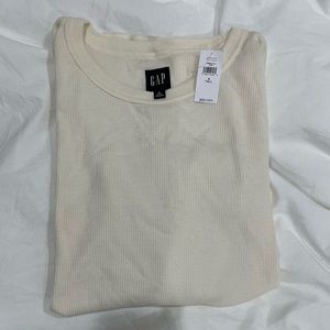 Gap Waffle Long Sleeve Shirt Cream. Small Tall - New With Tags
